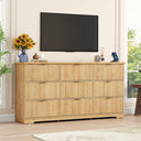 9-Drawer Fluted Dresser with Power Outlet