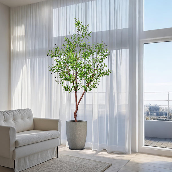 Artificial Faux Olive Tree – Realistic Indoor Potted Silk Plant
