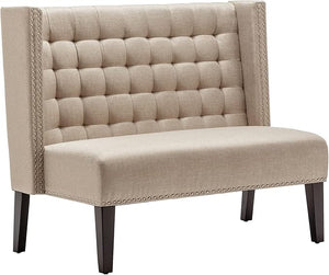 Modern Loveseat Settee Bench with Back
