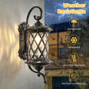 Retro Outdoor Wall Lantern | Coach Light & Dusk to Dawn Sconce | Waterproof Aluminum