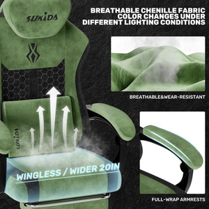 Ergonomic High-Back Gaming & Office Chair with Lumbar Support