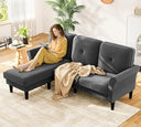 69" Velvet Loveseat Sofa with 2 Pillows | 700lb Capacity | Tool-Free Setup