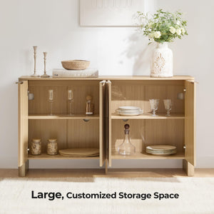61" Sideboard Buffet Cabinet with Adjustable Shelves