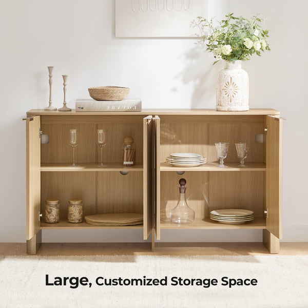 61" Sideboard Buffet Cabinet with Adjustable Shelves