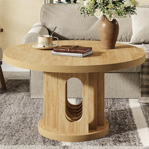 31.5" Round Coffee Table – Walnut