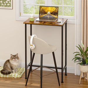 Compact Industrial Bar Height Table for Narrow Spaces