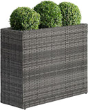 Tall Rectangular Outdoor Planter with Removable Liner