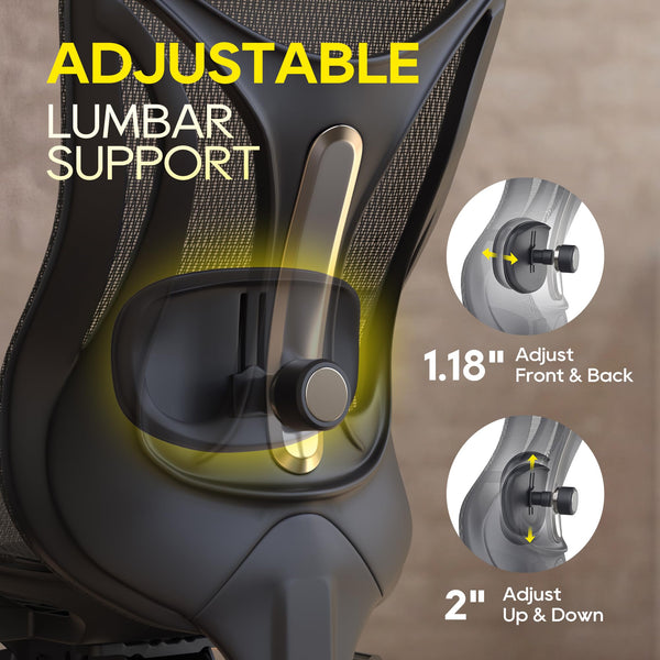 Ergonomic Office Chair with Footrest & Mesh Back