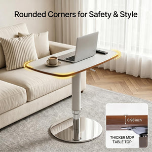 Adjustable Height 360° Swivel TV Tray Table