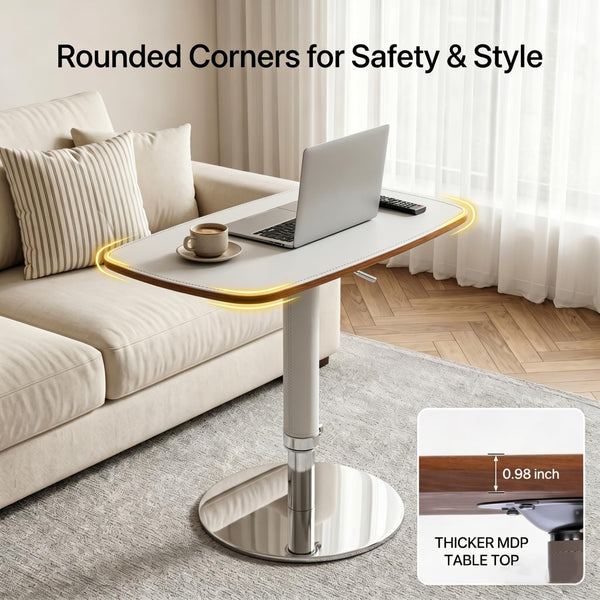 Adjustable Height 360° Swivel TV Tray Table
