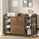 44" 2-Drawer File Cabinet with Lock & Power Strip