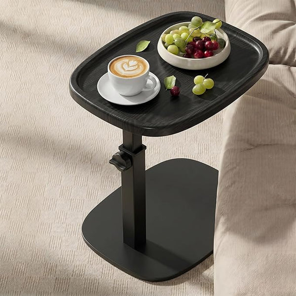 C-Shape Side Table with Adjustable Height