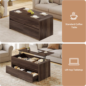 Lift Top Coffee Table with Drawers