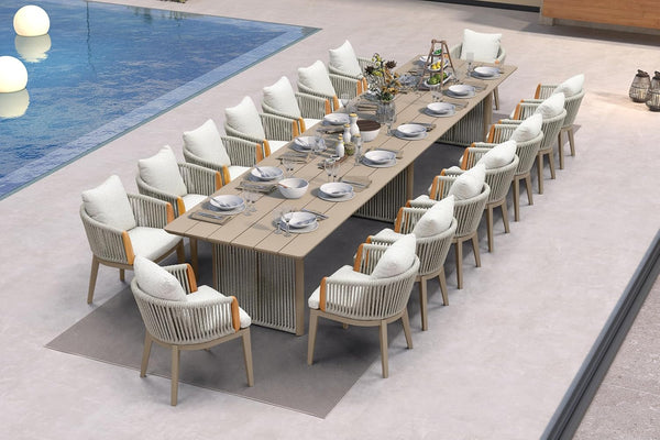 Outdoor Patio Dining Set with Olefin Cushions & Aluminum Frame