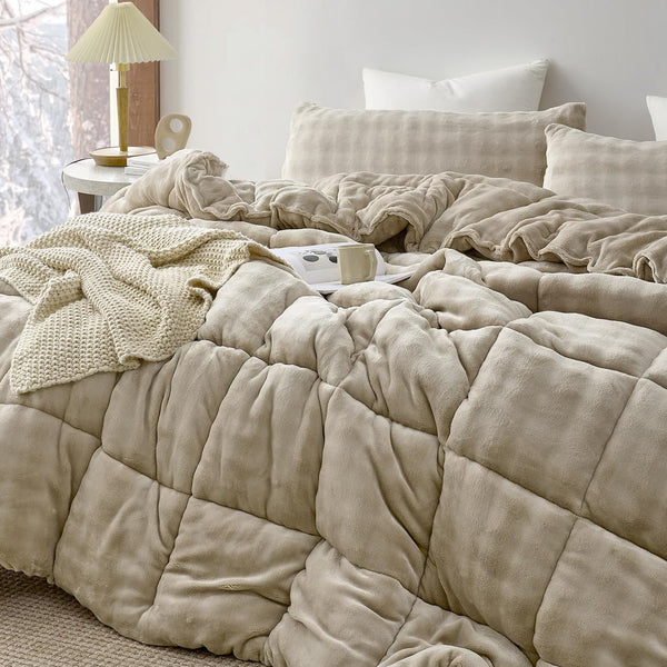 Puffy Plush Oversized Comforter Set - Timber Taupe