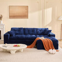Modular L-Shaped Sectional Sofa with Ottoman – Corduroy Deep Seat, 102"