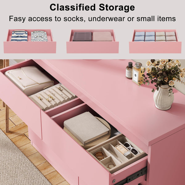 6-Drawer Dresser with Metal Rails