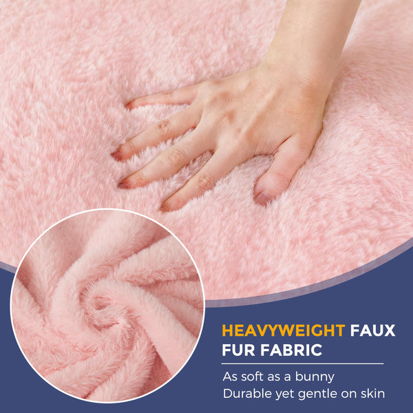 Giant Bean Bag Chair – Fluffy Faux Fur Loveseat Floor Sofa