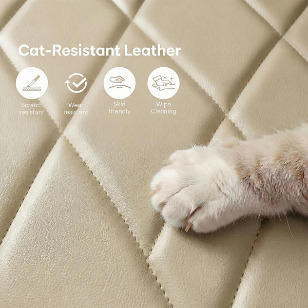 Armless Adjustable Desk Chair – PU Leather, Memory Foam Seat