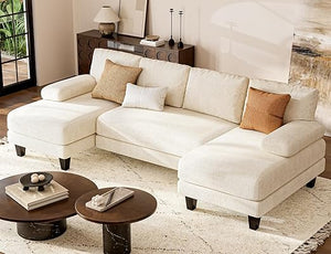 U-Shaped Sectional Sofa 111 Inch with Double Chaise