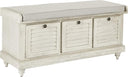 Coastal Lift-Top Storage Bench with Louvered Front