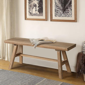 Farmhouse Solid Wood Bench