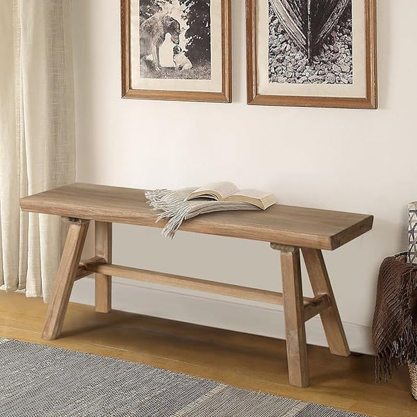 Farmhouse Solid Wood Bench
