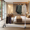 Z-Base Double Rod Garment Rack