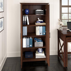 Tall Storage Cabinet with Doors – 5-Shelf Accent Cabinet