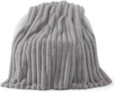Faux Fur Throw Blanket – Reversible Plush Bubble Design, 50" x 70"