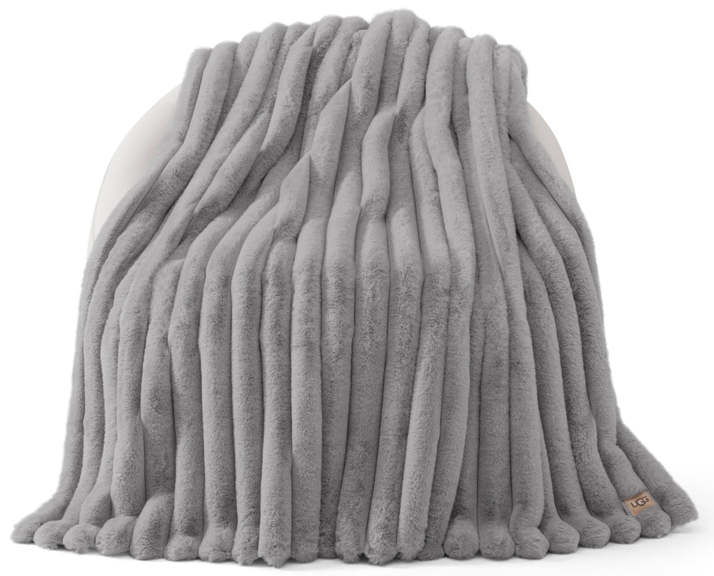 Faux Fur Throw Blanket – Reversible Plush Cozy Throw for Couch, Bed & Chair