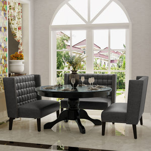 Modern Loveseat Settee Bench with Back
