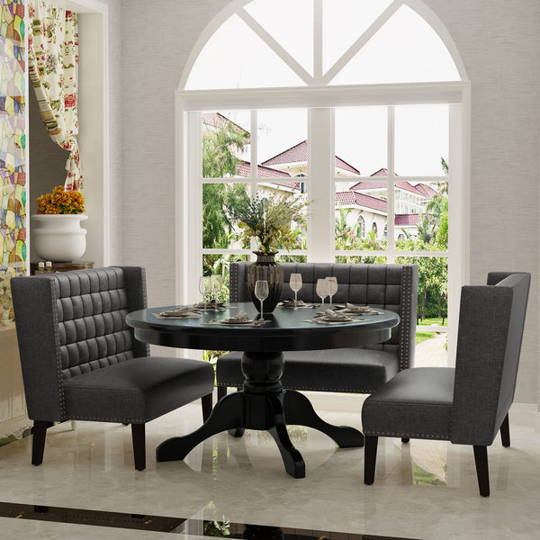 Modern Loveseat Settee Bench with Back