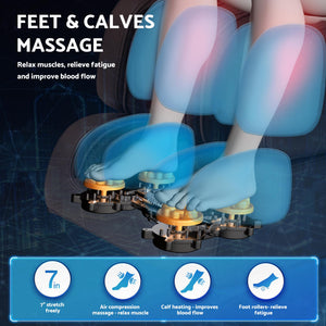 Zero Gravity Full Body Massage Chair with Shiatsu, Heat & Bluetooth