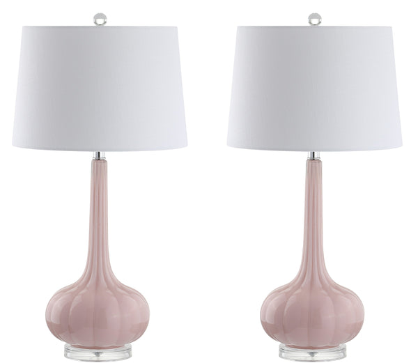 Glass Teardrop LED Table Lamp Set of 2