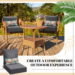 6-Piece Outdoor Deep Seating Cushion Set – Waterproof, Fade Resistant, Grey