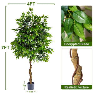Large Artificial Ficus Tree – Indoor Floor Plant Decor
