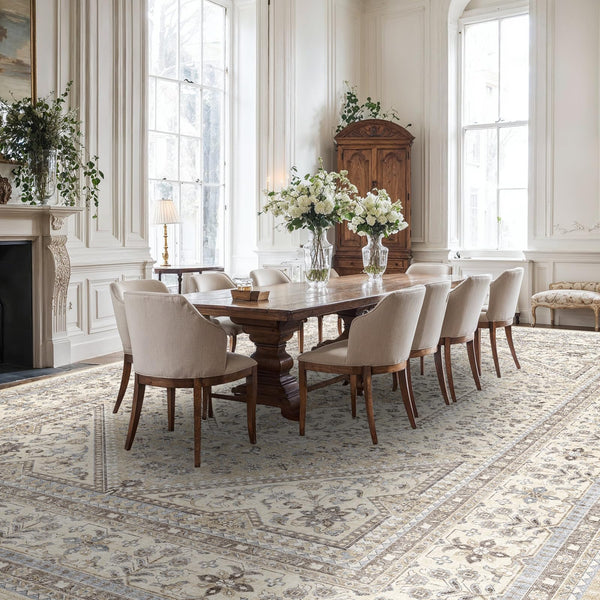 12x15 Washable Oriental Area Rug – Low Pile, Non-Slip, Stain Resistant