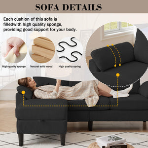 4-Piece Corduroy Living Room Set – Sofa, Loveseat, Chair & Ottoman