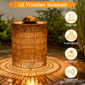 Bohemian Solar Outdoor Side Tables Set of 3