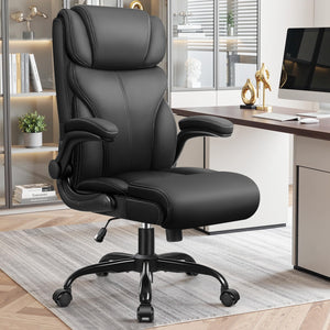Ergonomic High Back Office Chair with Flip-Up Armrests