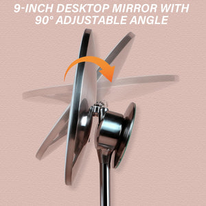9-Inch LED Makeup Mirror with 5X & 10X Magnification