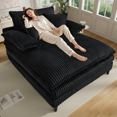 Oversized Indoor Chaise Lounge Chair with Adjustable Backrest
