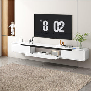 Floating TV Stand with Power Outlet – 70.8" Wall Mounted Entertainment Center