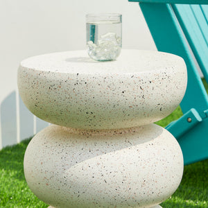 MGO Faux Terrazzo Garden Stool & Outdoor Side Table