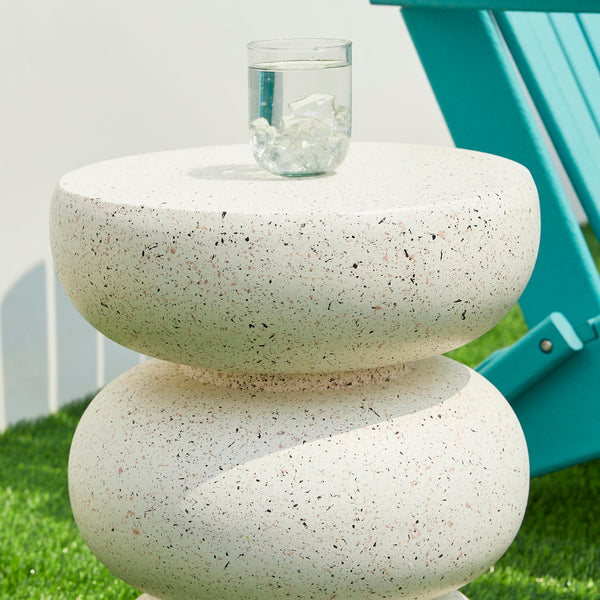 MGO Faux Terrazzo Garden Stool & Outdoor Side Table
