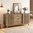 62" Sideboard Buffet Cabinet with Sliding Doors & 4 Drawers