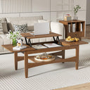 Lift Top Coffee Table with Open & Hidden Storage