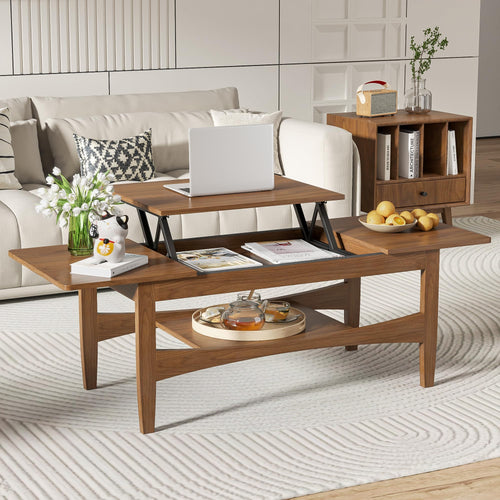 Lift Top Coffee Table with Open & Hidden Storage