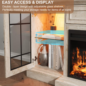 70" Fireplace TV Stand with 36" Electric Fireplace